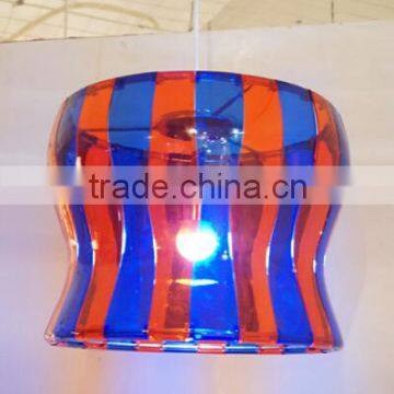 China Supplier Interior Decoration Colorful Glass Commercial Led Pendant Lighting