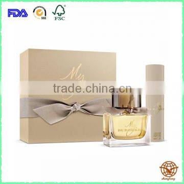 2016 New Custom Printed perfume Packing box,Luxury perfume Packing box with Ribbon