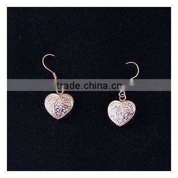 Drop Earrings With Heart Charm for Anniversary