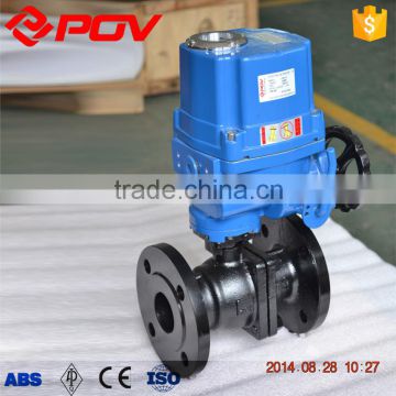 flange connection explosion proof WCB electric ball valve with handle wheel