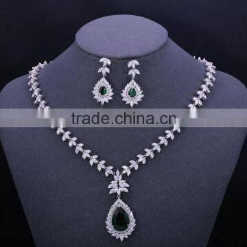 Cheap wedding jewelry set,zircon tear drop jewelry set