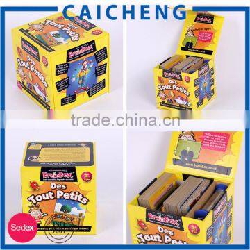 Lid Hinged Base With Extend Flap Rigid Paper Print Box for Play Card photo-6