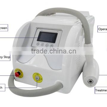 Brown Age Spots Removal Professional Portable Q Switch Nd Yag Laser Machine For Tattoo Removal/ Pigment Removal Mongolian Spots Removal