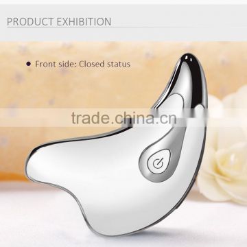 Mini ultrasonic skin scrubber for facial massaging