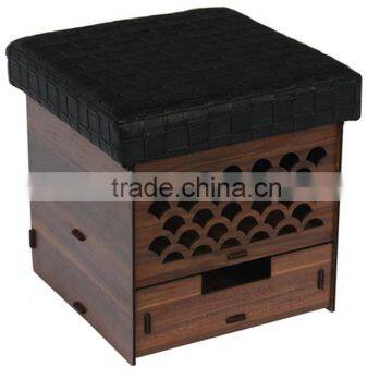 unique design Bamboo Storage Boxes with leather Lids