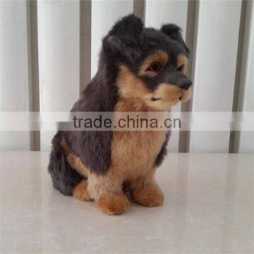EN71 Standard Eco-friendly Material Lovely Dog Figurine Fur Toy
