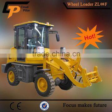 articulated mini wheel loader zl08f with quick hitch