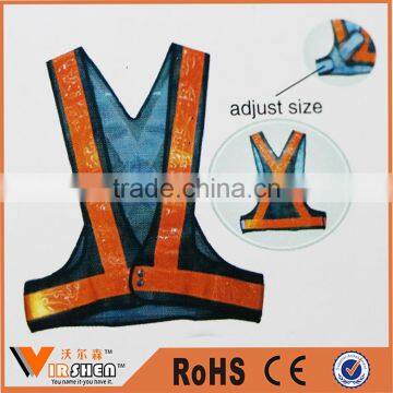 High Visibility Reflective Navy Blue Mesh Safety Vest