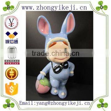 Cute Cartoon Rabbit With Cord polyresin Dolls