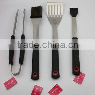 0400001 High quality stainless steel BBQ tool set of 4, barbecue cutlery set