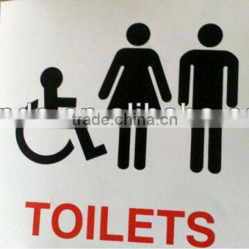 adhesive Vinyl Sticker sign/toilets Sign