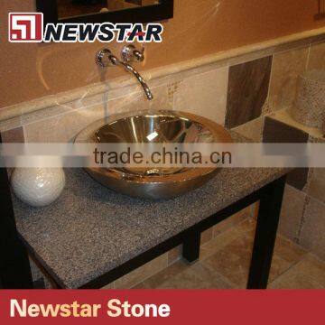 Newstar Quartz Stone One Piece Bathroom Sink and Countertop photo-2