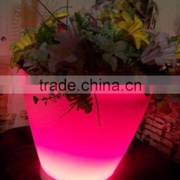Die27 CM PE Plastic LED Lighted Planter Pots/LED Flower Pot for Home Garden Loft photo-2