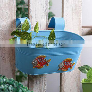 Outdoor Hanging Metal Planters | Powder Coated Iron Planters photo-3