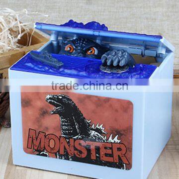 New Arrival Dinosaur Shape Saving Pot With Seven Music To Optional, Stealing Godzilla Saving Money Box For Decoration