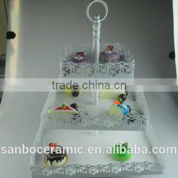 Cinderella Carriage Cake Stand 3 Tiers Lace Design Cake Stand in Metal photo-5