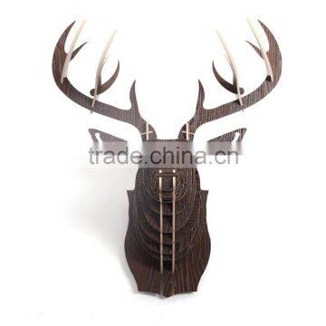 Decorative Decor of China Newly Design Art Mounted Wooden Animal Heads photo-3