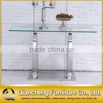 Modern Glass Console Table With Mirror photo-2