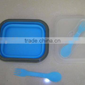 Silicone Collapsible Pocket Bowl for Travel Camping Lunch Box With Lid photo-3