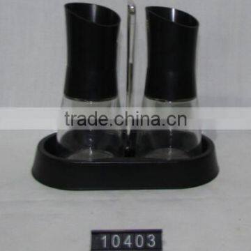 2 Pieces Salt Pepper Grinder Manual With Metal Stand photo-3