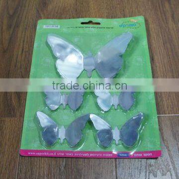 hot sale 3D Mirror Sticker /butterfly Mirror sticker BSCI Approval