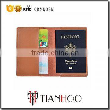 High Quality RFID Protection Leather Travel Passport Holder Card Holder