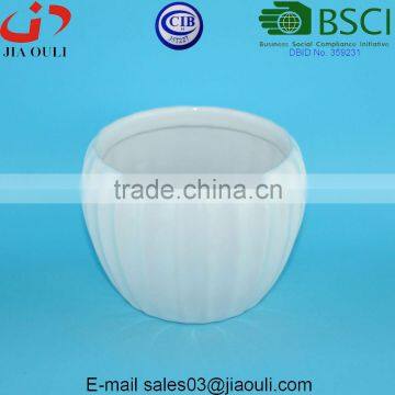 BSCI Audit Factory Cheap Glazed White Ceramic Garden Planter photo-3