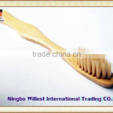 Curvy Shape Bamboo Handle Toothbrush photo-2