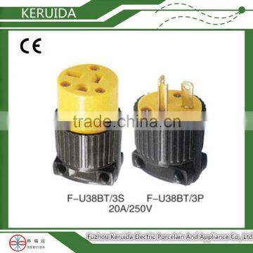 20A electrical plastic American power plug socket