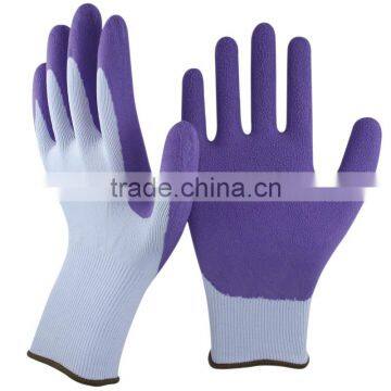 NMSAFETY polyester shirt foam latex garden gloves