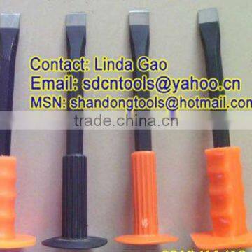 all kinds of drop-forged hex shank flat point chisels with hand guard