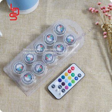 3 LED Remote Control Color Changing Diamond Shapes Waterproof Submersible Led Tea Light photo-4