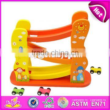 2017 New Design 3 Levels Kids Cartoon Wooden Toy Race Track W04E051 photo-5