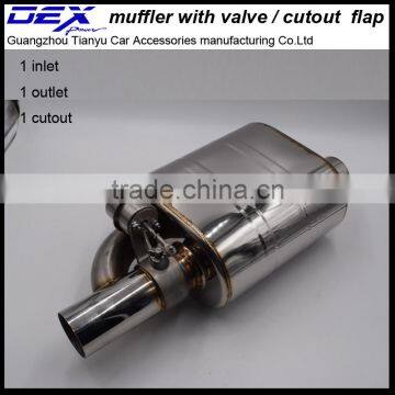 Racing Performance Muffler With Exhaust Valve in Exhaust System
