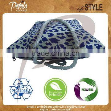 Biodegardable Low Price Beach Bag Made From Golden Fiber Jute photo-2