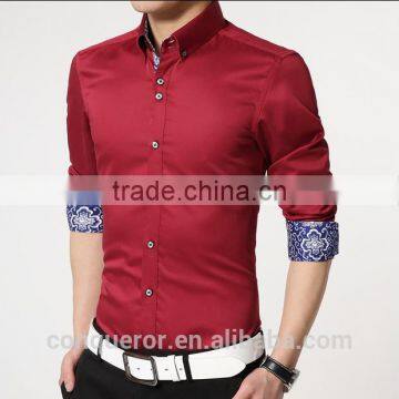 Fashion Cotton Slim Fit Custom Men Shirt (201501) photo-5