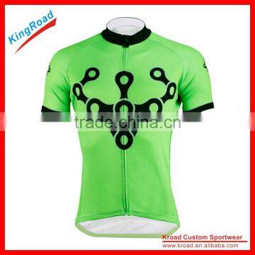 Custom wholesale french cycling clothing from Kroad manufacturer, fluo green kits