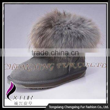 CX-A-34 Wholesale Women Fashion Fox Fur Slap on Real Fur Trim For Shoes photo-2