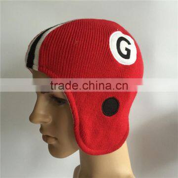 winter football knitted beanie hat maker factory