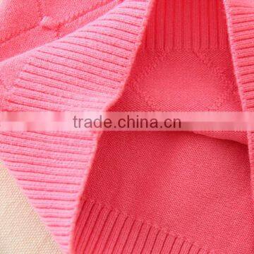 Newest Hot Sale Floral Appliqued Kids Clothing Pullover Girl's Red Long Sleeved Swaters for Girls photo-6