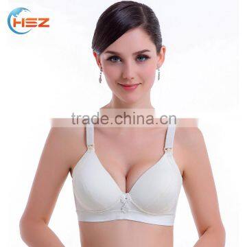 HSZ-9630 Wholesale Latest Design 2017 Sexy Women Simple Nursing Bra Ladies Fashion Style Beautiful Lingeries Indian