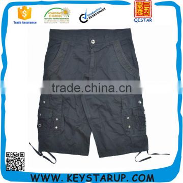 Guys Work Style Long Black Cargo Shorts