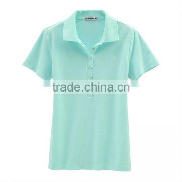 breathable and comfortable short sleeve Lady golf polo shirts made of 100% cotton