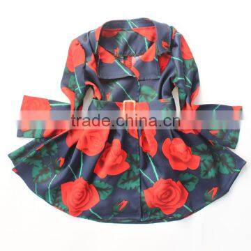 ShiJ 2016 New Design Rose Print Long Girls Kid Jacket photo-2