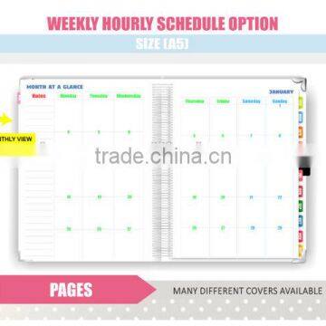 Greyboard Cover Spiral Planner Custom, Personal Diary Planner With Gold Corner photo-3
