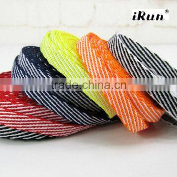 Hottest Flat Shoelaces For Sneakers~Sports Sneaker Shoelaces With Twill Pattern Design~Accept Custom