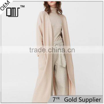 2018 Winter New Style Back Slit Decorative Trim Patch Pockets Oversize Wool Coat photo-5
