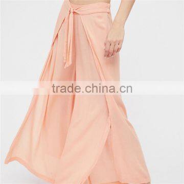 Fancy Wide Trousers Solide Color Dress Pants for Women Panama Sets photo-5