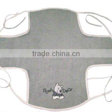 100% Cotton Towel Terry Baby Chin Bibs (White & Embroidery Designs) photo-3