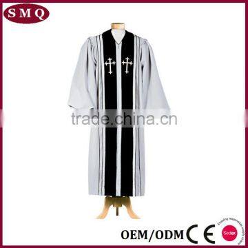 Preist Clergy Embroidered Black Pulpit Robe photo-4